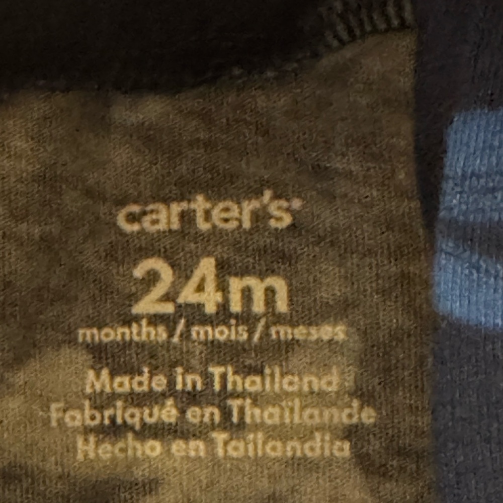 Carter's Navy Shark Pattern Romper - Picture 11 of 13